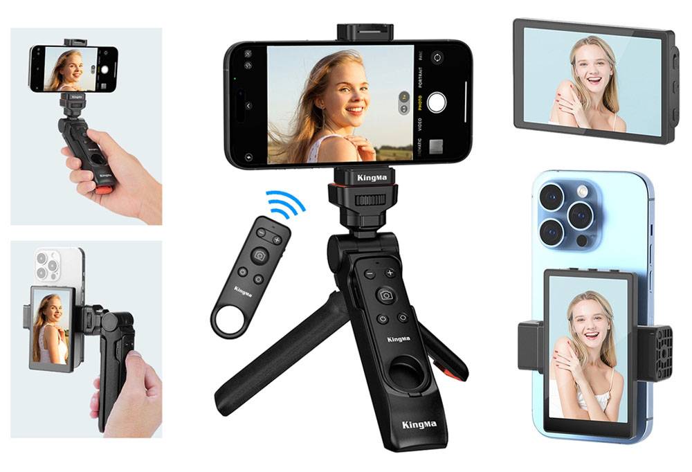 KingMa Phone Vlog Selfie Monitor Screen Clamp Mount Kit (VL