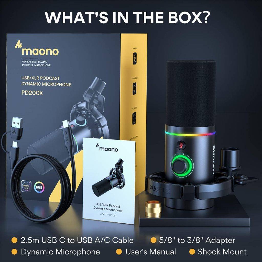 Maono PD200X USB/XLR Dynamic Microphone | Camera2u Malaysia Top