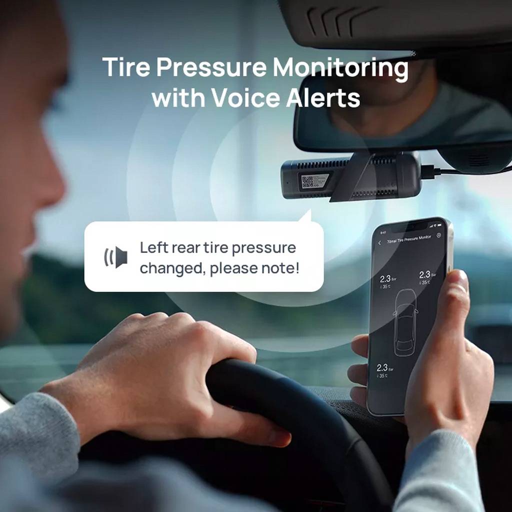 70mai M500 TPMS External Tyres Pressure Sensor with App Control ...