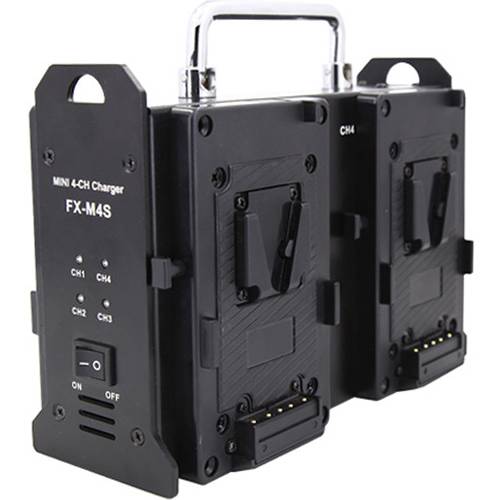 Fxlion FX-M4S Mini 4-Channel V-Mount Battery Charger | Camera2u