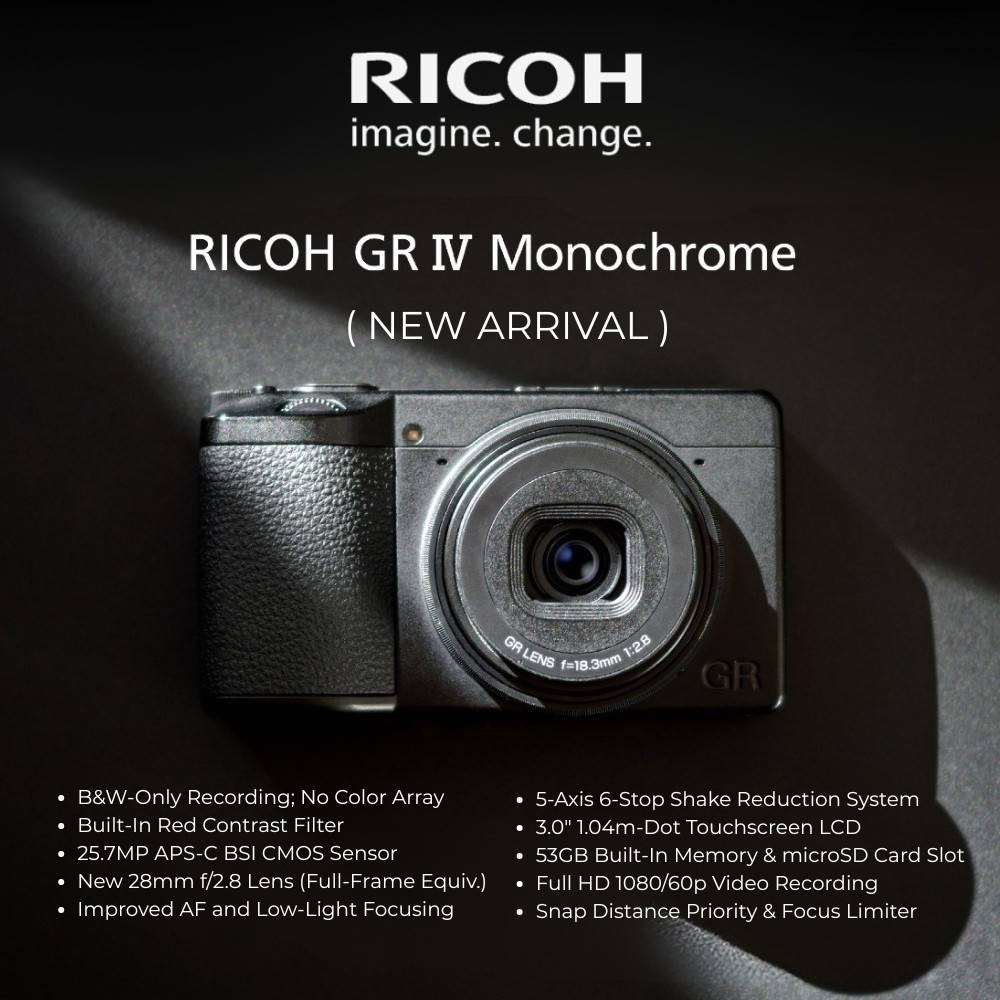 Ricoh GR IV Monochrome Digital Camera | Camera2u Malaysia Top