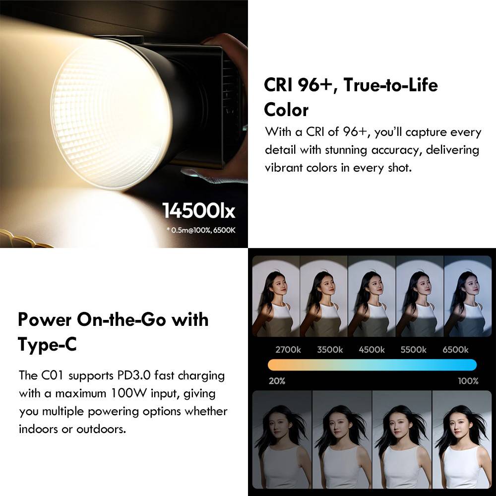 Ulanzi C01 100W Portable Led Video Light Bi-Color (L099) | Camera2u ...