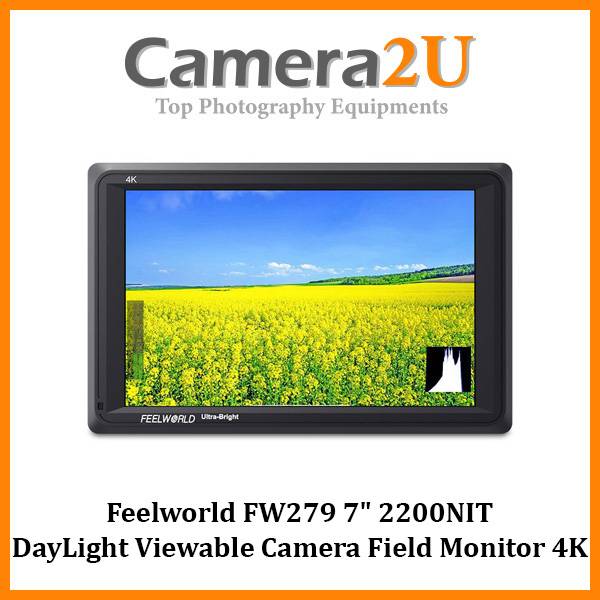 Feelworld FW279 7" 2200NIT DayLight Viewable Camera Field Monitor 4K ...