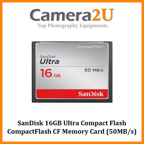 SanDisk 16GB Ultra Compact Flash CompactFlash CF Memory Card (50MB/s) Camera2u Malaysia Top