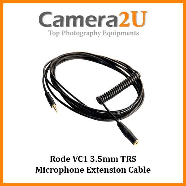 Rode VC1 3.5mm TRS Microphone Extension Cable for Cameras (10
