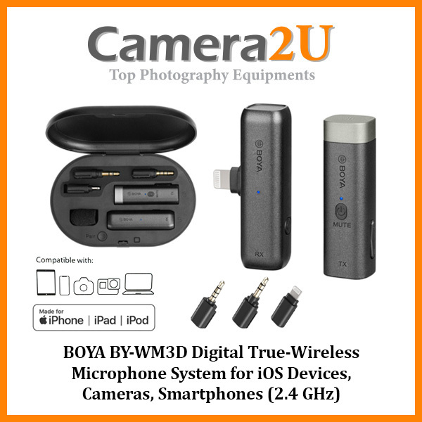 BOYA BY-WM3D Digital True-Wireless Microphone System for iOS