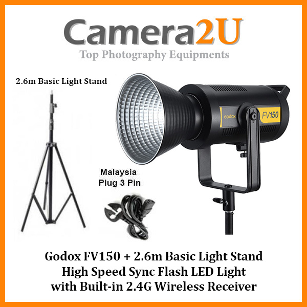 Fv150 Godox FV150 + 2.6m Basic Light Stand High Speed Sync Flash LED Light ...