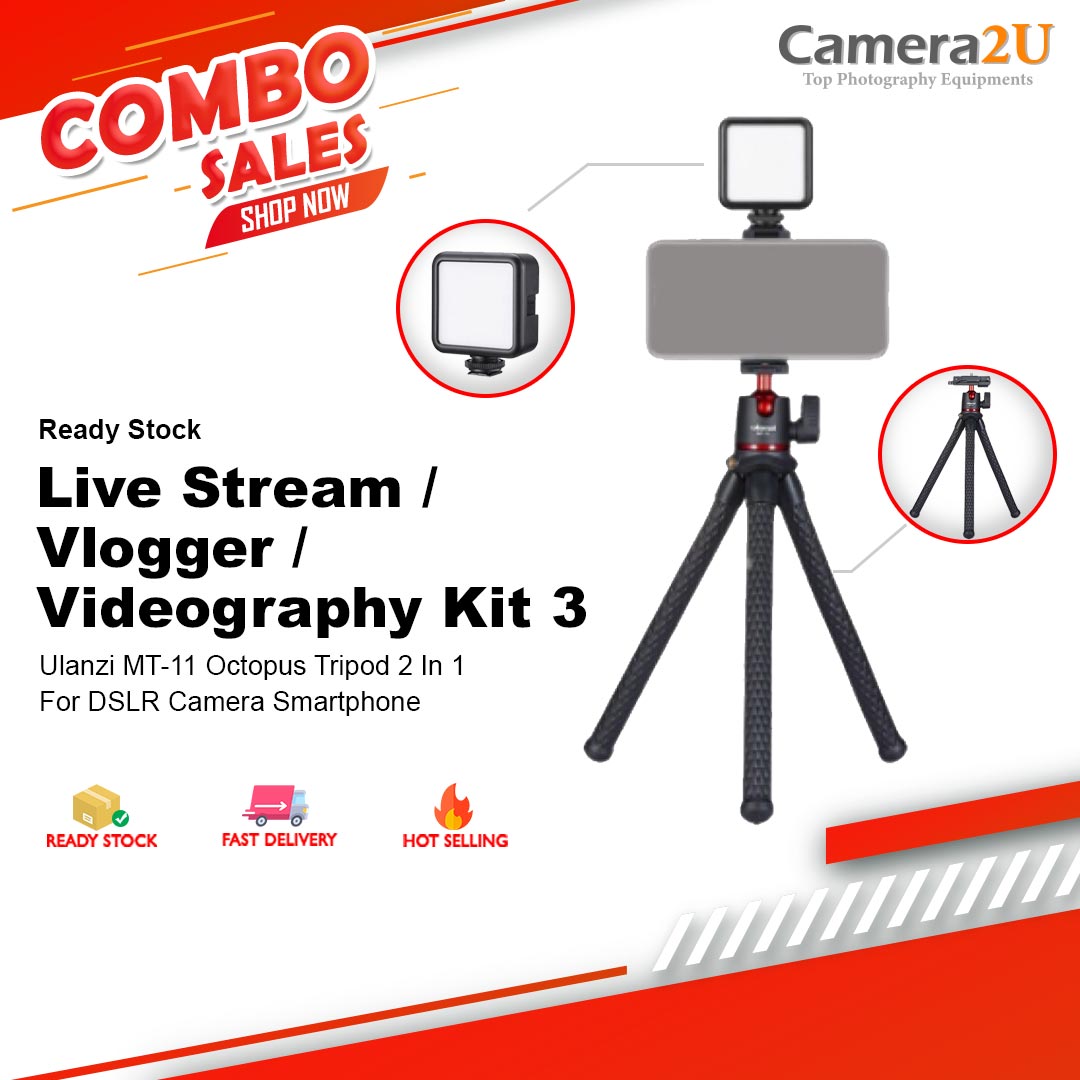 Live Stream / Vlogger / Videography Kit 3 Ulanzi MT11 Octopus Tripod 2