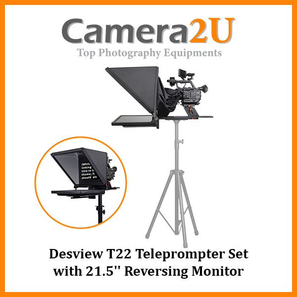 Desview T22 Teleprompter Set with 21.5'' Reversing Monitor for