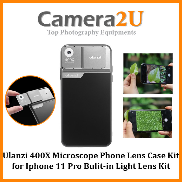 Ulanzi 400X Microscope Phone Lens Case Kit for Iphone 11 Pro Bulitin