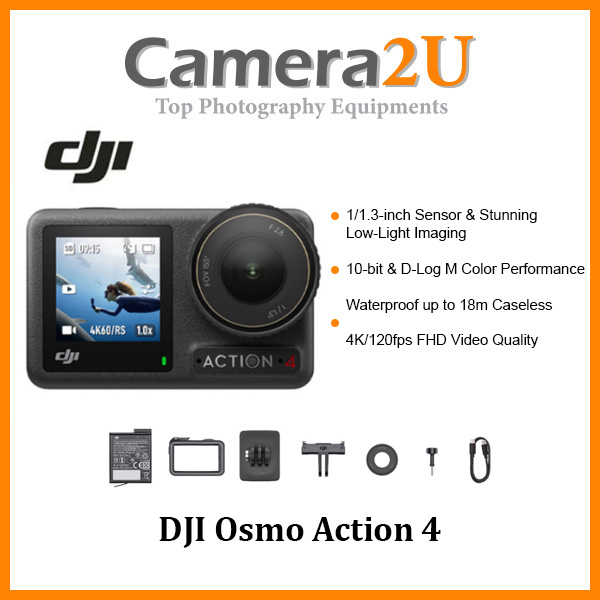 DJI Osmo Action 4 Camera +64GB Memory Card (Official DJI Malaysia