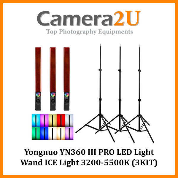 Yongnuo YN360 III PRO LED Light Wand ICE Light 3200-5500K (3KIT ...