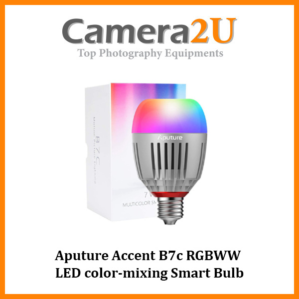 Aputure Accent B7C 8-Light Kit 7W Smart Light Bulb 2000K-10000K + Charging Box e Aputure Accent B7C 8-Light Kit 7W Smart Light Bulb 2000K-10000K + Charging Box e
