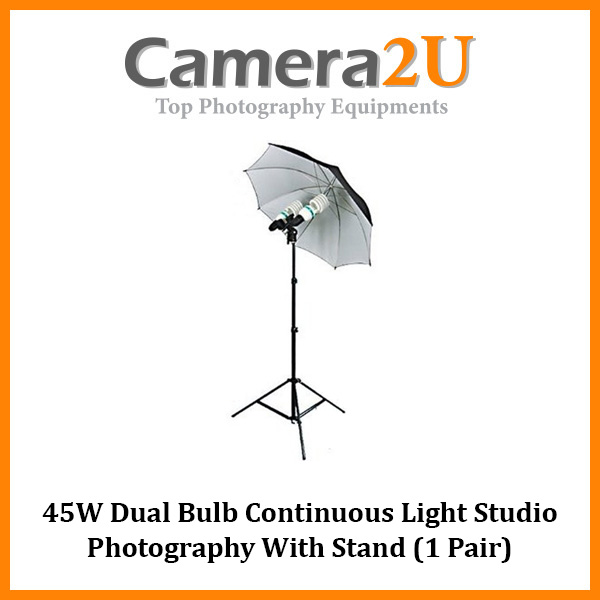45W Dual Bulb Continuous Light Studio Photography With Stand (1 Pair