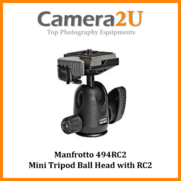 Manfrotto 494RC2 Mini Tripod Ball Head with RC2 Camera2u